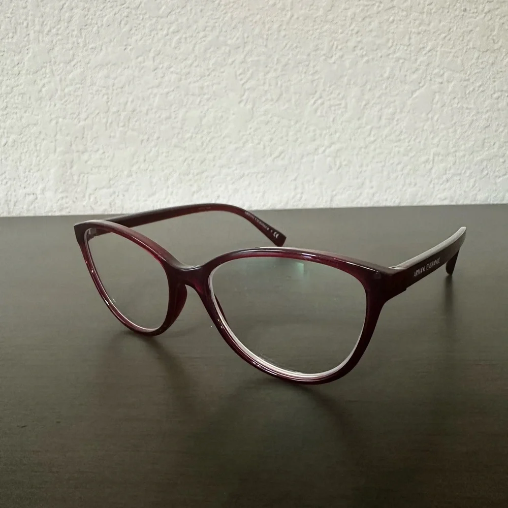Armani Exchange Glasses Prescription Eyeglasses Maroon Classic AX3053 Full Rim